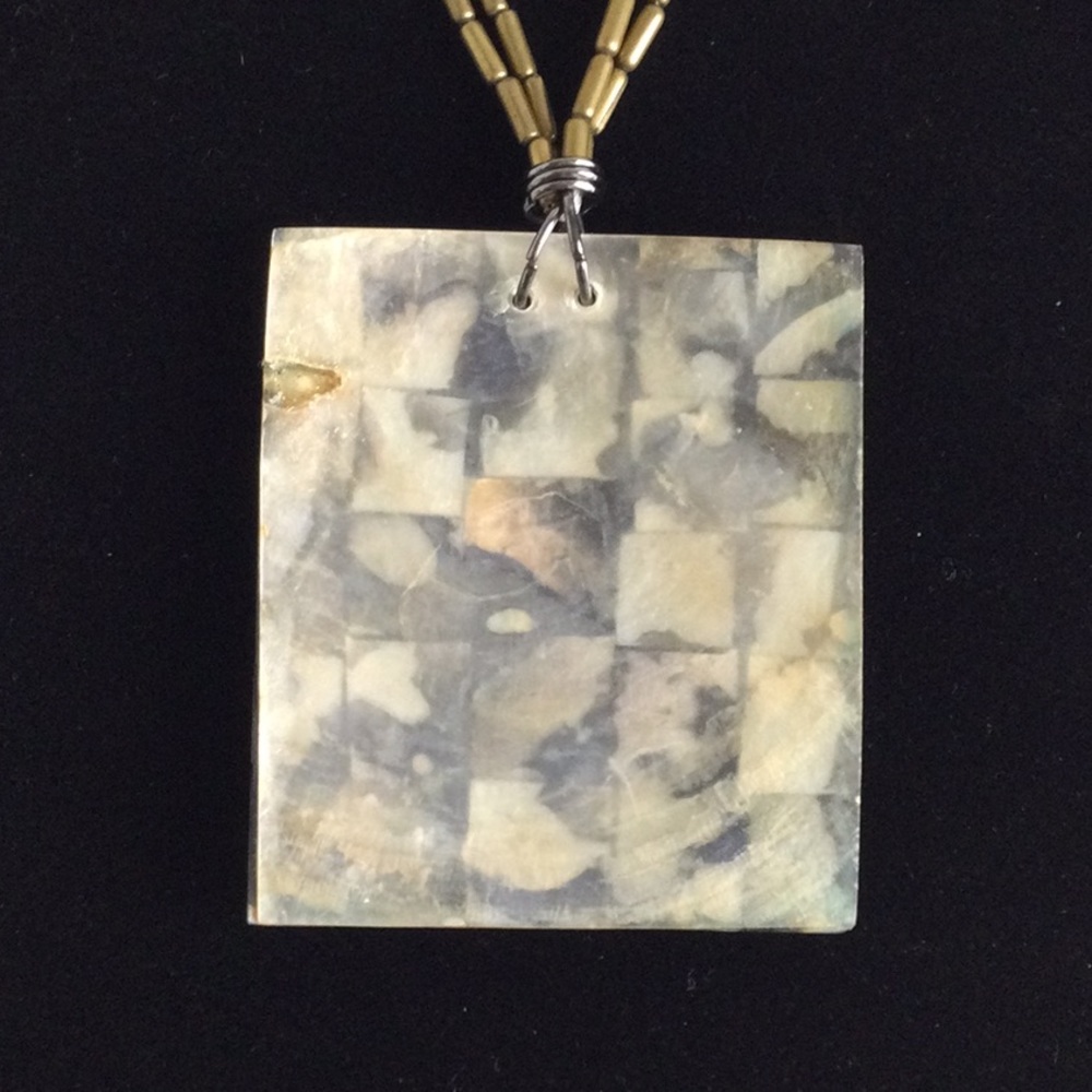 Unique Mosaic Shell Necklace - Picture 6 of 7